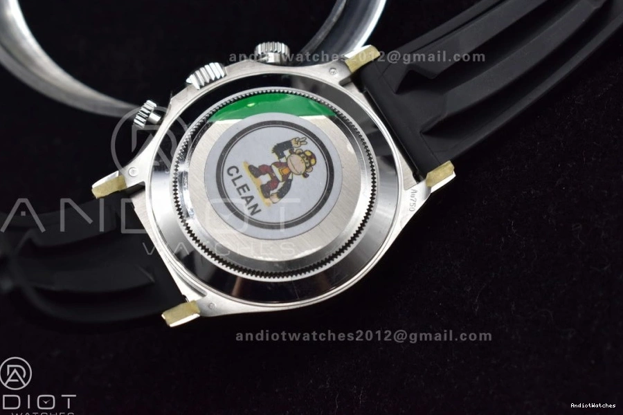 SA4130 Clean Silver Daytona 116519 Black 1:1 Best Edition Strap on Rubber Dial Elegant 904L Case SS 414 V 0331